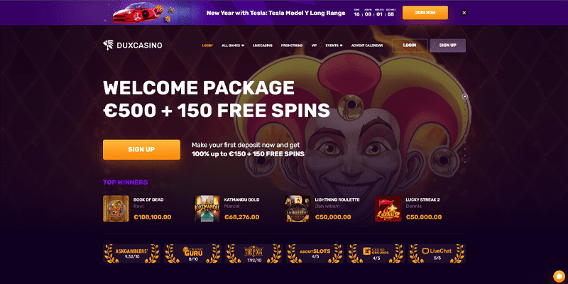 Dux Casino No Deposit Bonus Codes