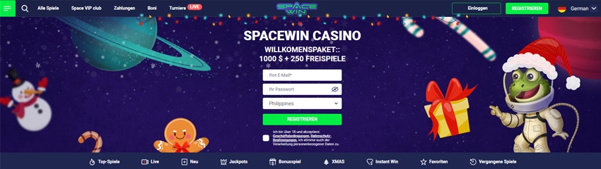 Space Win Casino kod promocyjny